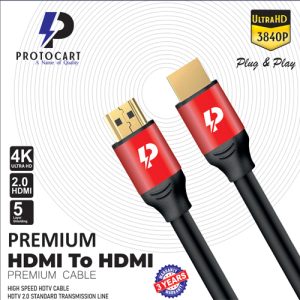 High-Speed HDMI Cable - Hdmi Arc Enabled | 64 Gbps | 4K 120Hz | 1080P 240Hz | Strong & Durable | Supports Up To 32 Audio Channels | Gold Plated